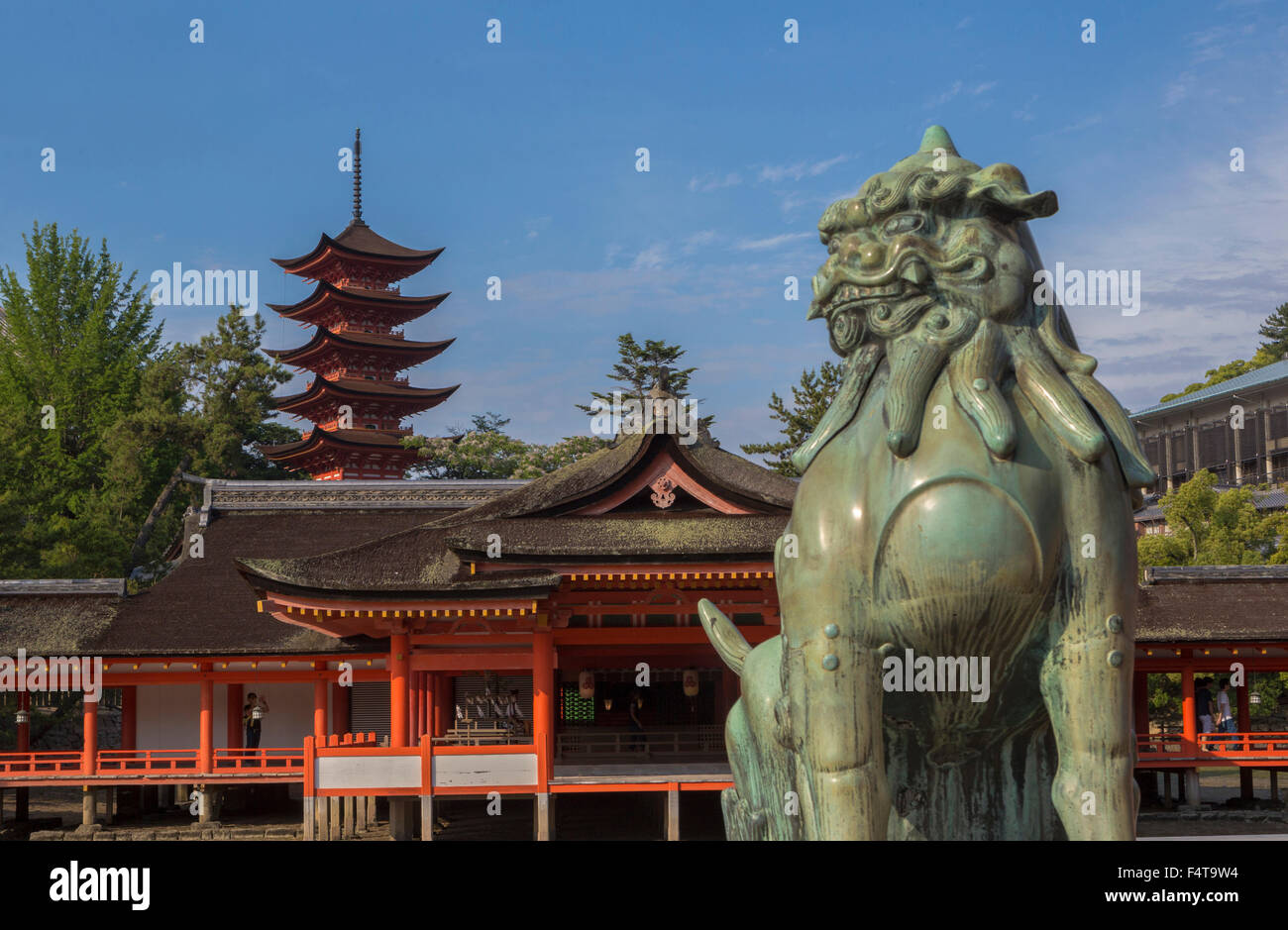 Giappone, Provincia di Hiroshima, Myajima Isola, Utsukushima Santuario Foto Stock