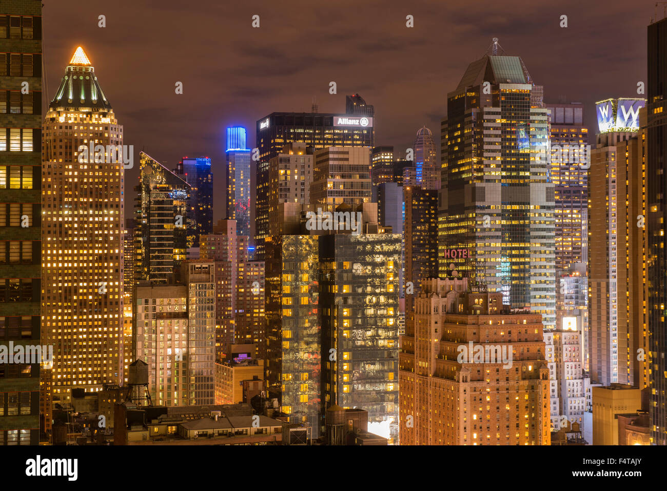Stati Uniti d'America, Costa Orientale, New York, Manhattan Skyline di midtown Foto Stock