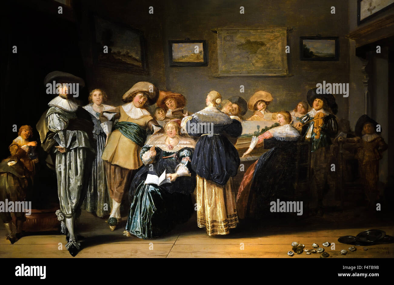 Allegra compagnia in interiore 1633 Dirck Hals 1591 -1656 olandese Paesi Bassi Foto Stock
