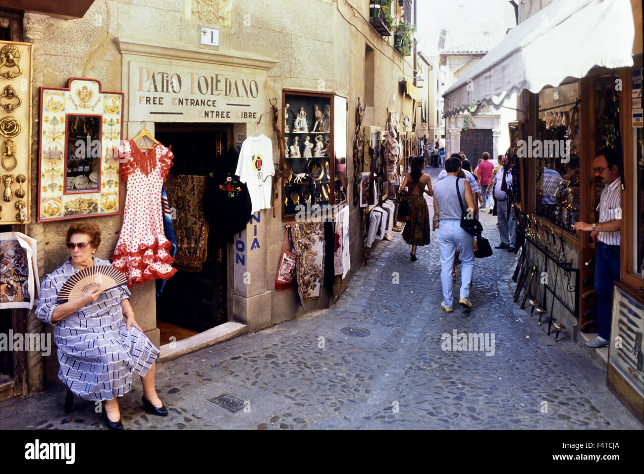 Calle San Juan de Dios, Toledo. Spagna. Europa Foto Stock