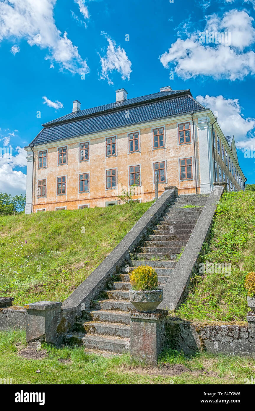 Un'immagine del maestoso castello di Christinehof nella regione di Skane della Svezia. Foto Stock