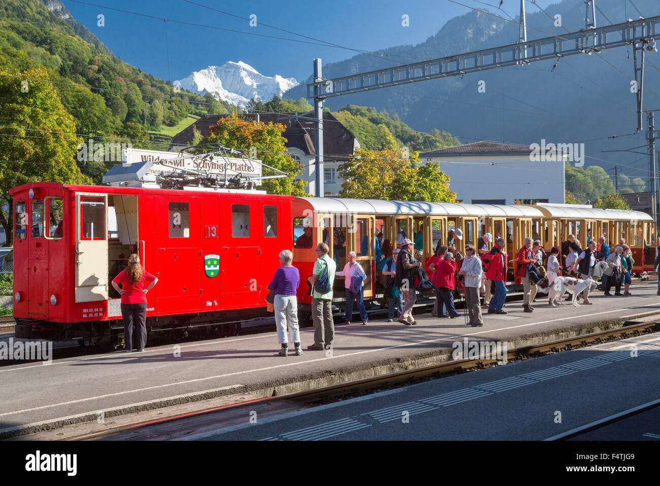 Schynige Platte funivia Foto Stock