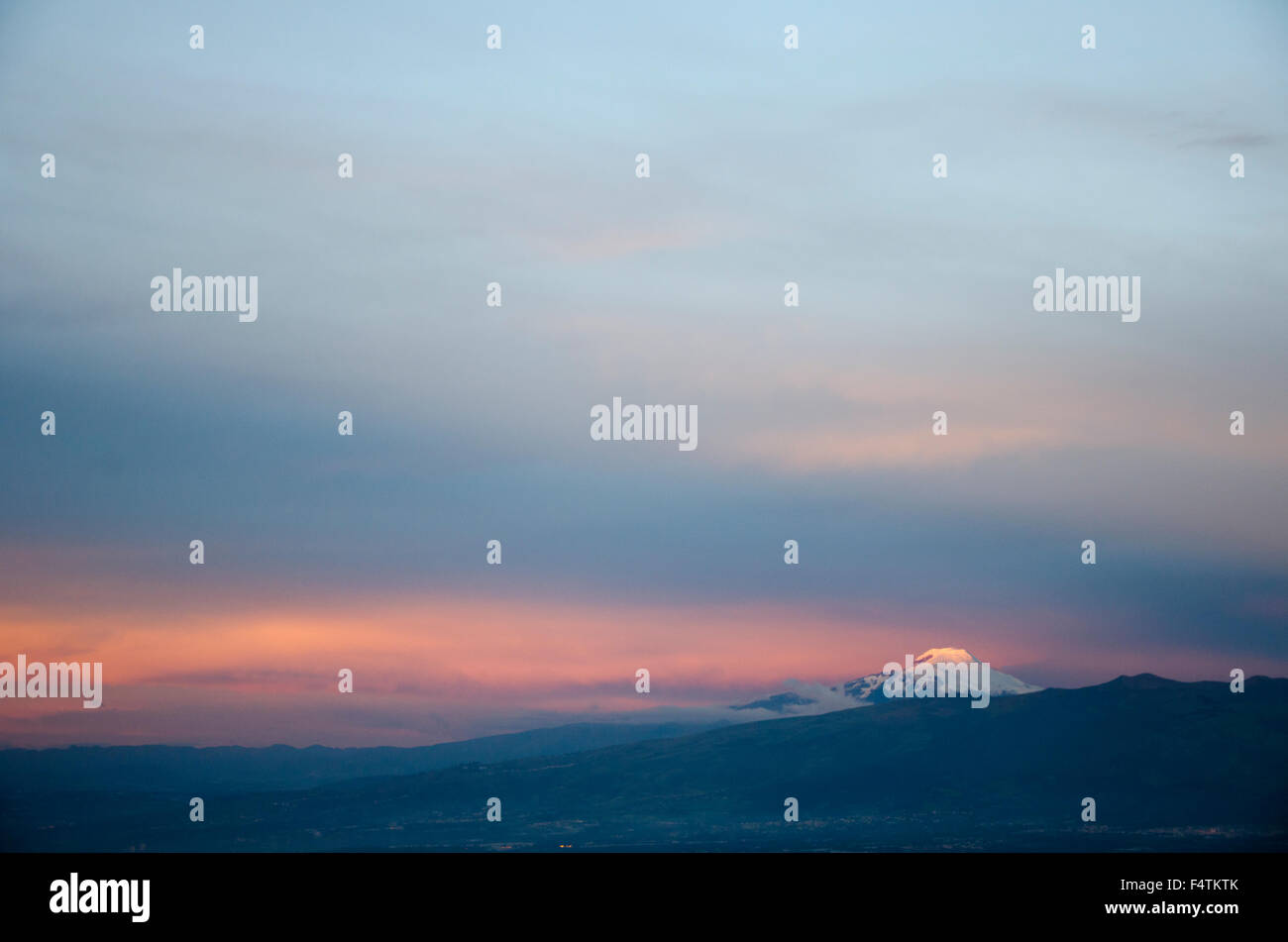 Cayambe al tramonto Foto Stock