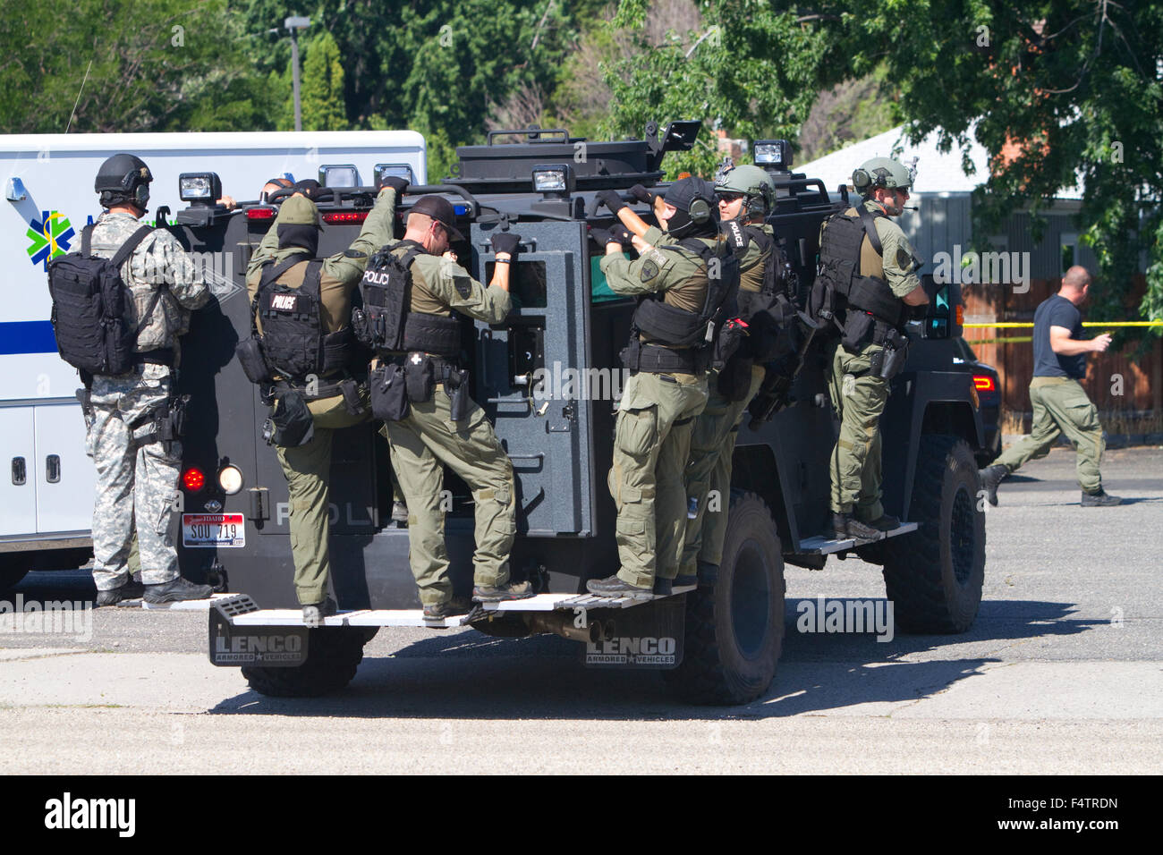 SWAT team a Boise, Idaho, Stati Uniti d'America. Foto Stock