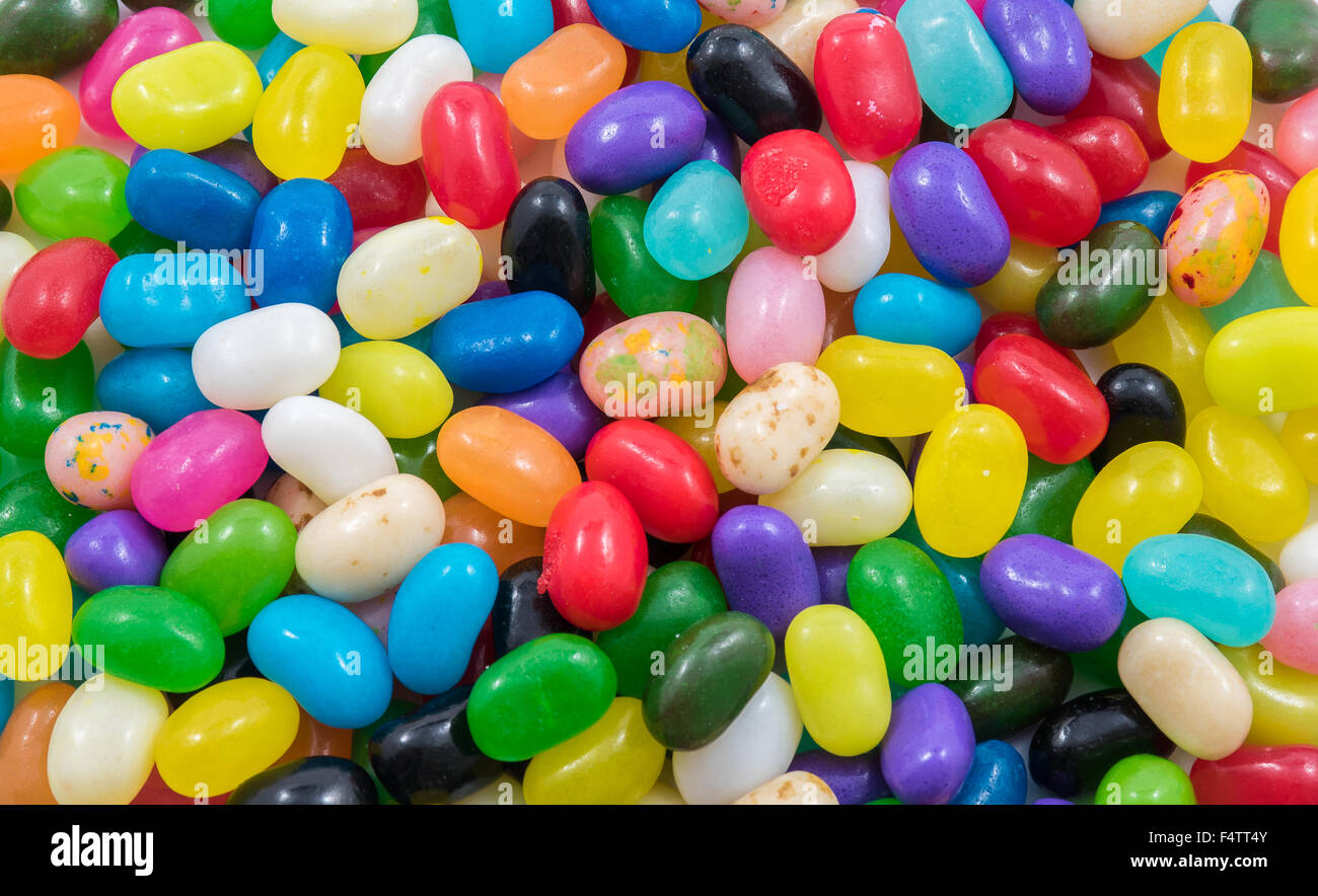 Un assortimento di Jelly Beans sfondo Foto Stock