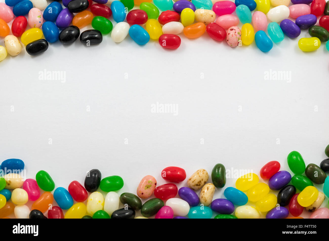 Un assortimento di Jelly Beans confine con copyspace Foto Stock