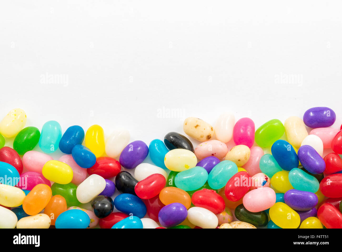 Un assortimento di Jelly Beans sfondo con copyspace Foto Stock