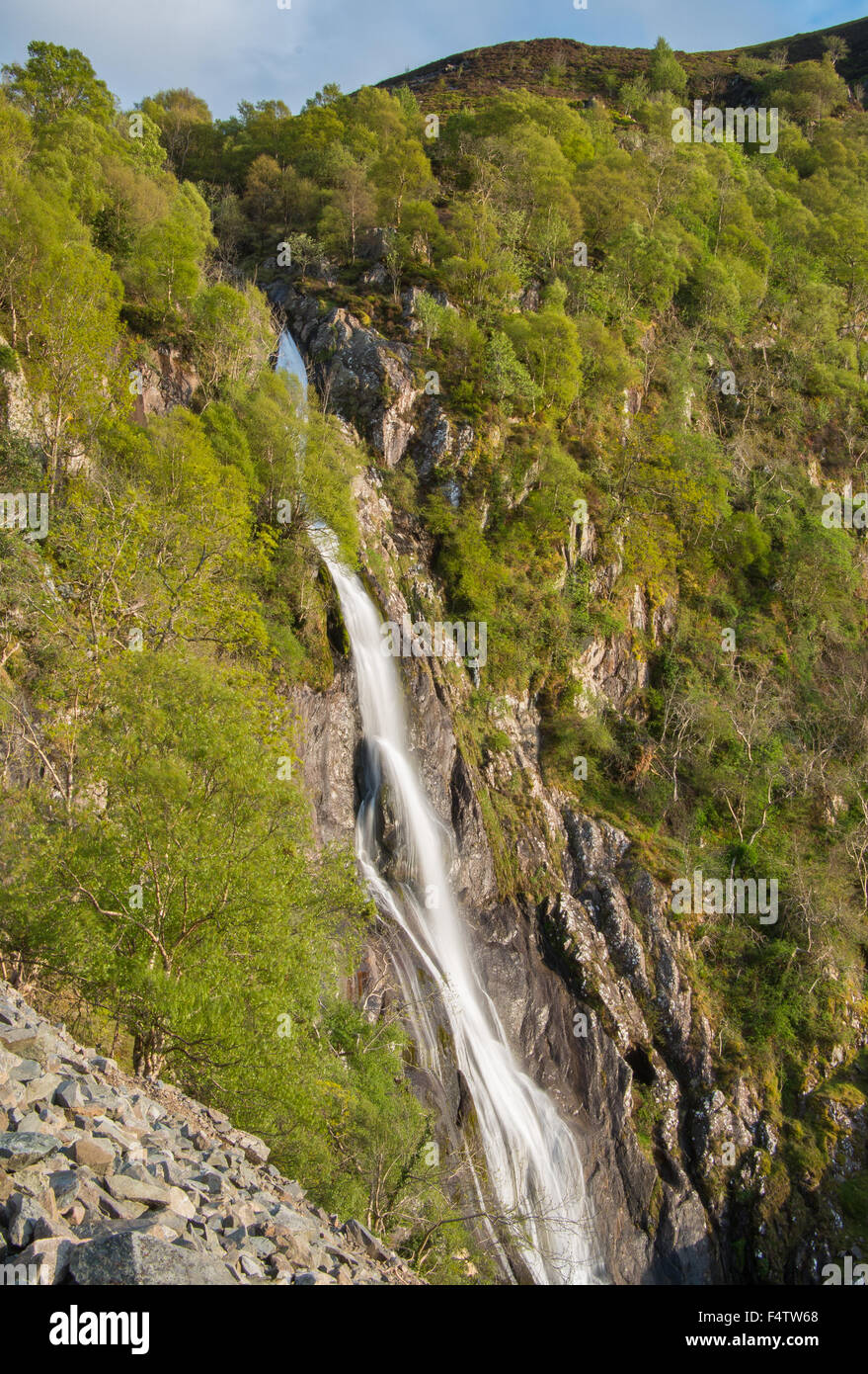 Aber Falls, Snowdonia, Galles Foto Stock