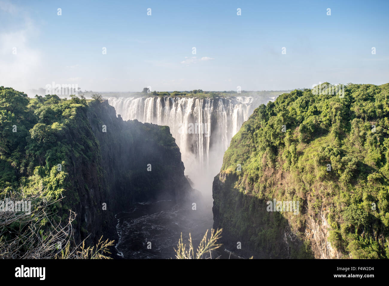 LIVINGSTONE, ZAMBIA - Victoria Falls Cascate Foto Stock