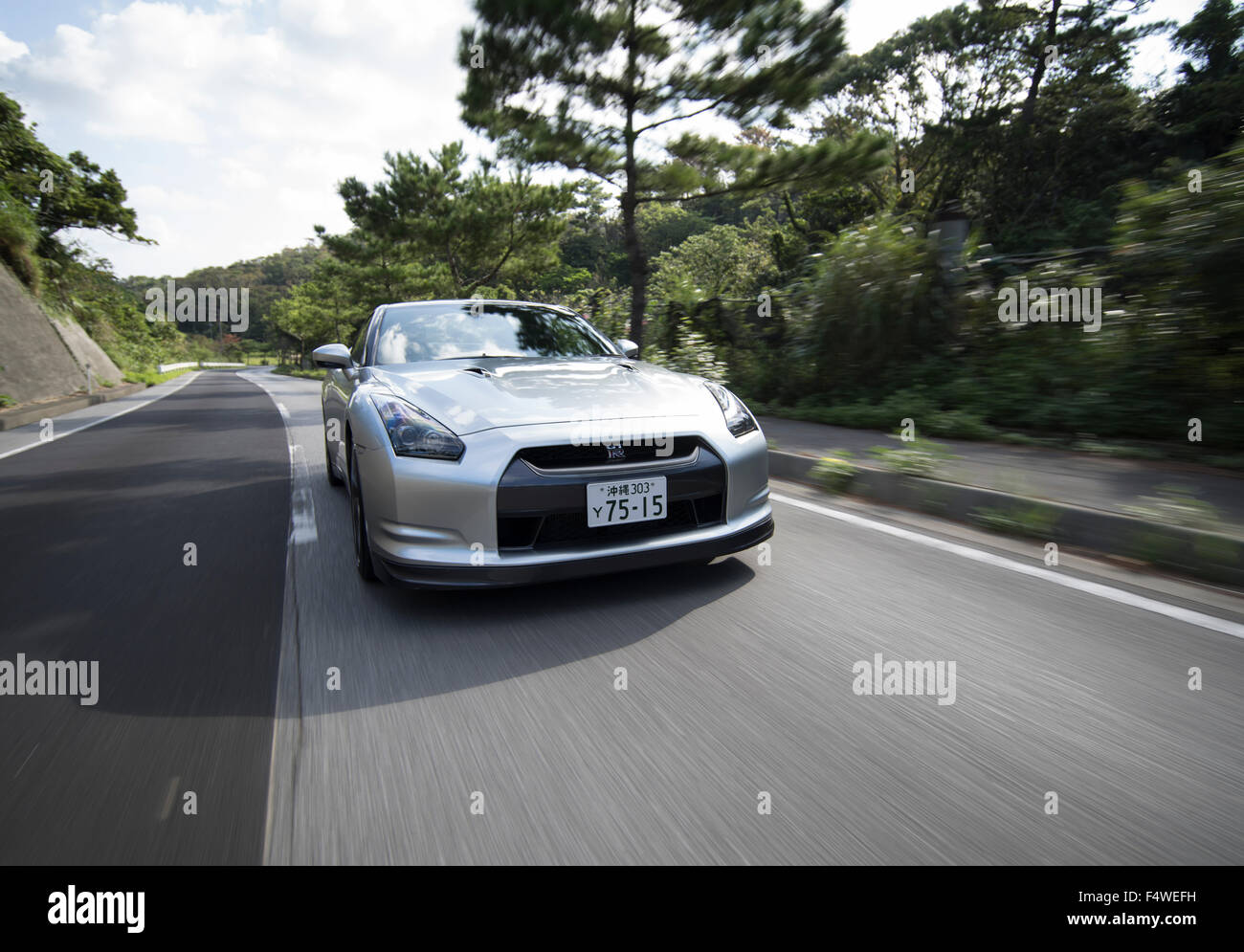 Nissan R-35 (dal 2007) GTR GT-R ad alta prestazione iconica giapponese auto sportive ( Okinawa, in Giappone) Foto Stock