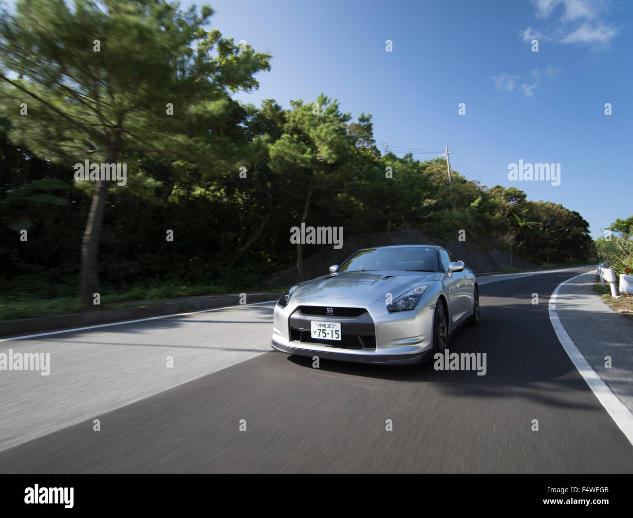 Nissan R-35 (dal 2007) GTR GT-R ad alta prestazione iconica giapponese auto sportive ( Okinawa, in Giappone) Foto Stock