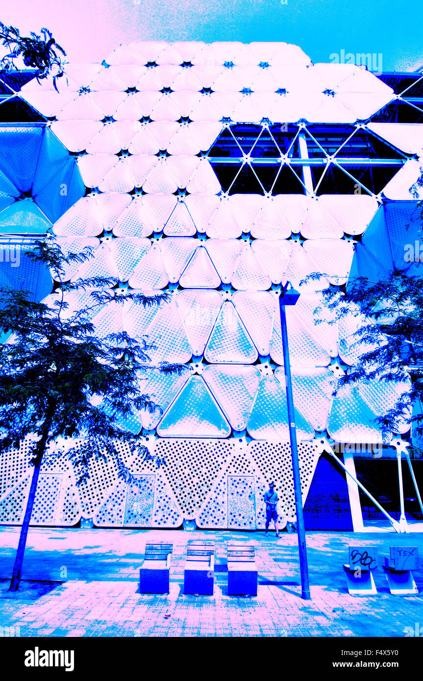 Media edificio TIC Enric Ruiz architetto. 2010. Quartiere 22@, Roc Boronat- Sancho d'Avila street, Barcellona, in Catalogna, Spagna Foto Stock