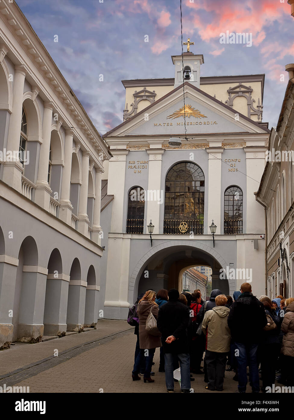 Gate di segato a Vilnius (Lituania) Foto Stock