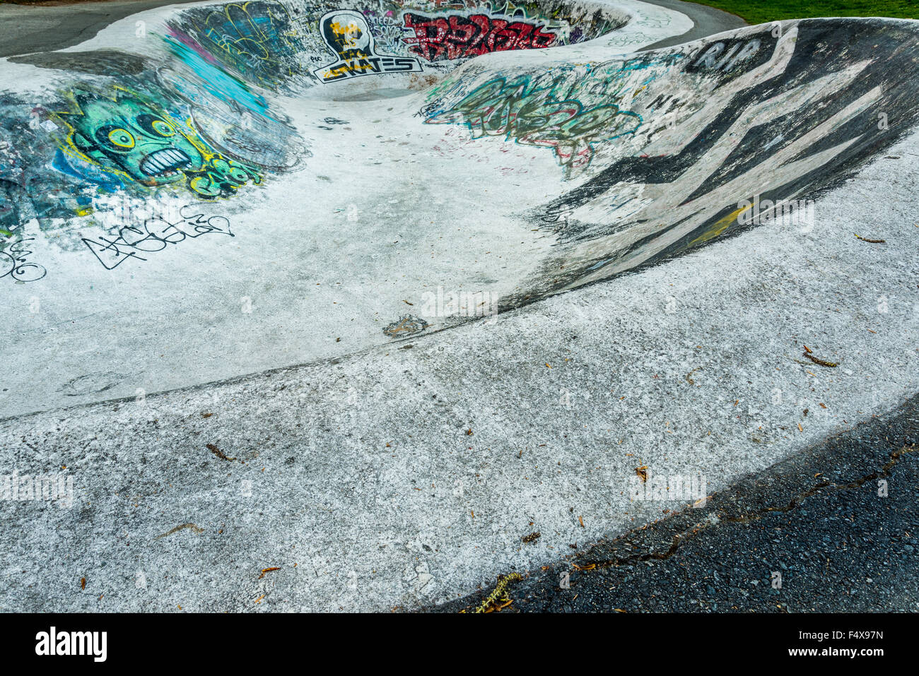 Skate Park in North Vancouver Foto Stock
