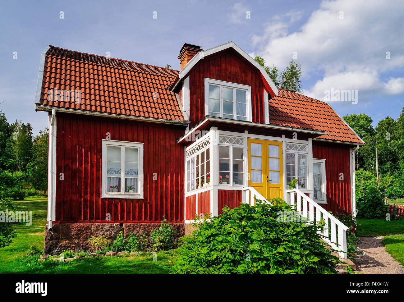 La posizione di scatto di Astrid Lindgren il film della serie Michel, Svedese Emil, house, Katthult cantiere, Gibberyd, Rumskalla comunità Foto Stock