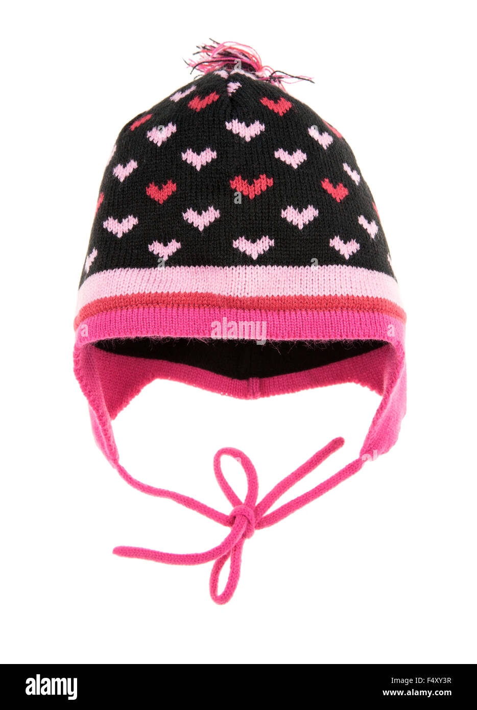 Bambini Cappello invernale isolato su uno sfondo bianco. Foto Stock