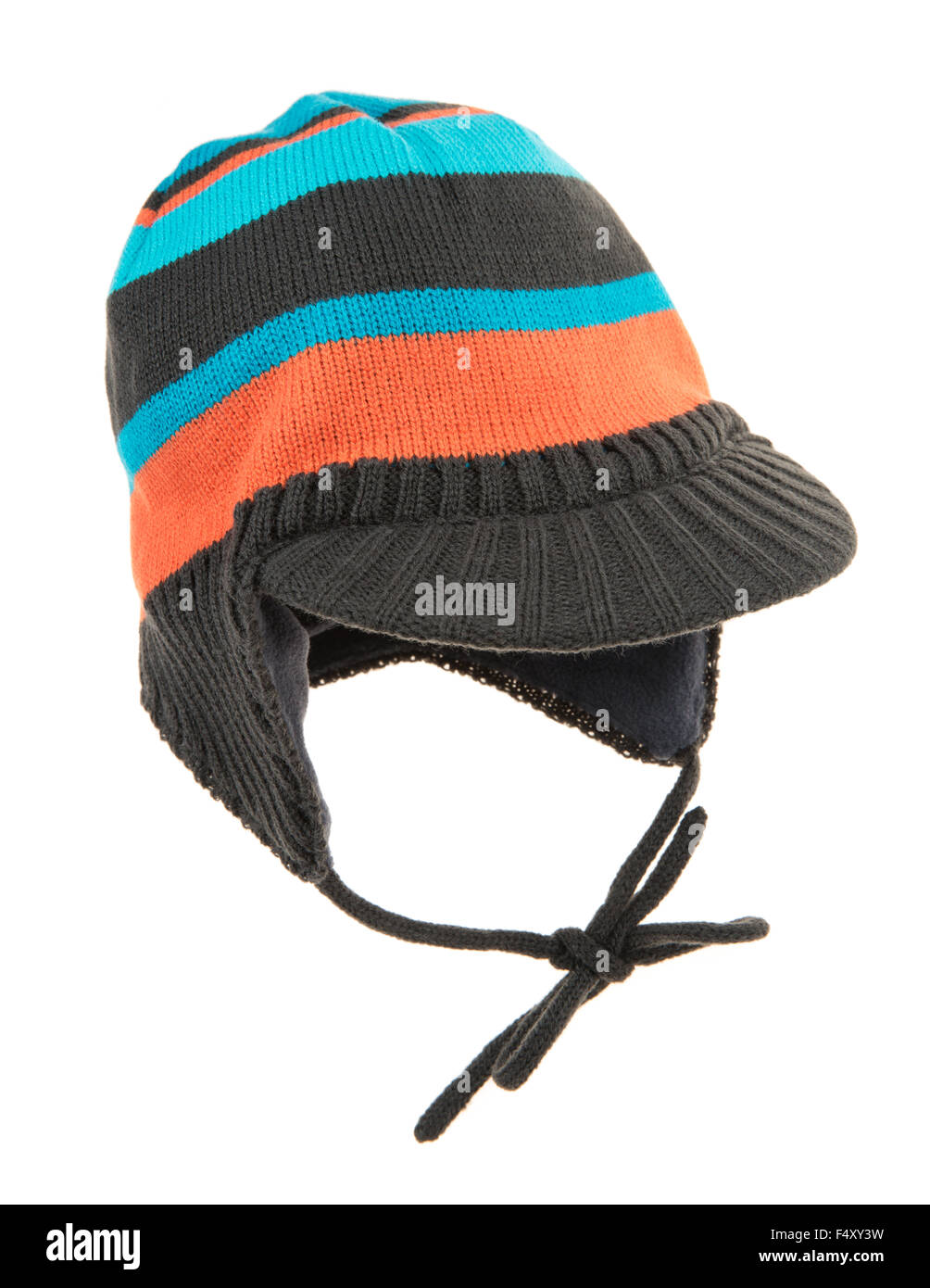 Bambini Cappello invernale isolato su uno sfondo bianco. Foto Stock