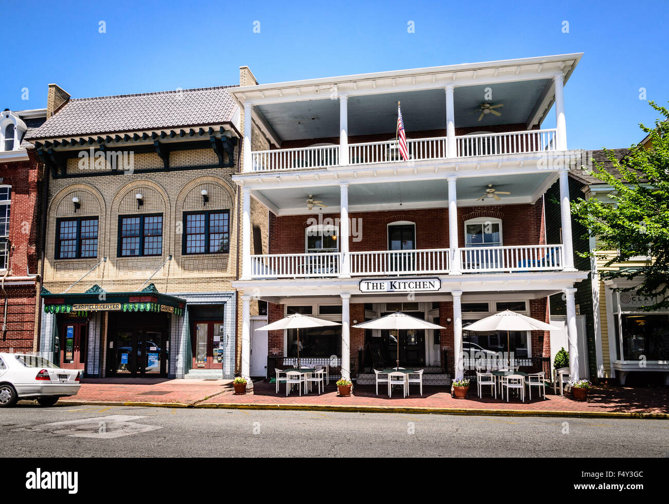 Garfield Centro, Prince Theatre e la cucina all'Imperial Hotel, 208-210 High Street, Chestertown, Maryland Foto Stock