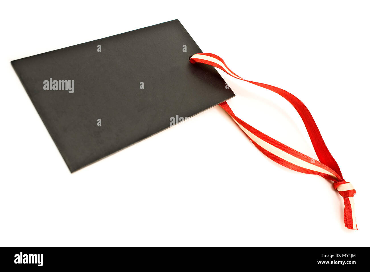 Bianco nero prezzo tag isolato su bianco Foto Stock