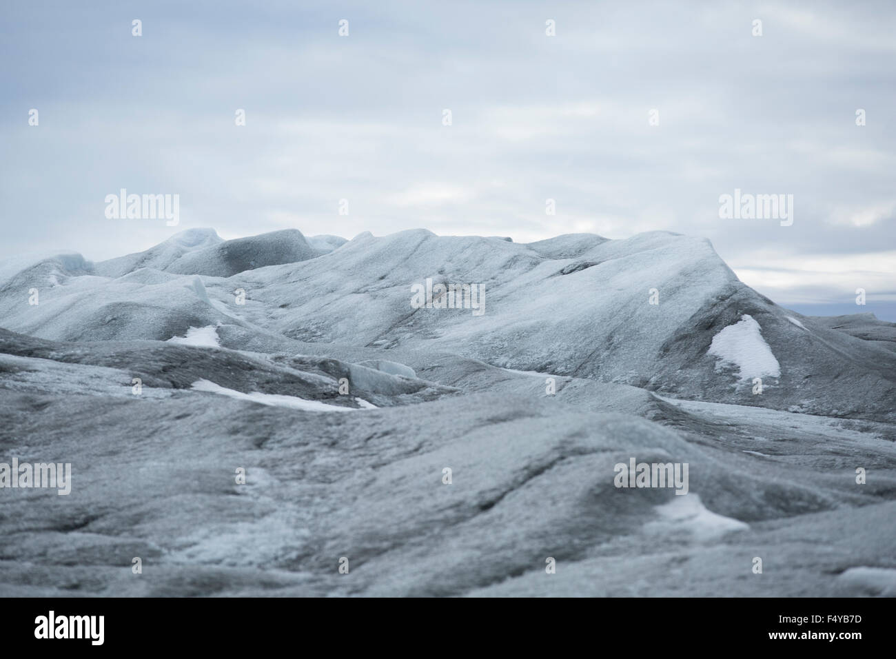 La Groenlandia, Qeqqata, Kangerlussuaq. Dettaglio della Groenlandia lastra di ghiaccio. Foto Stock