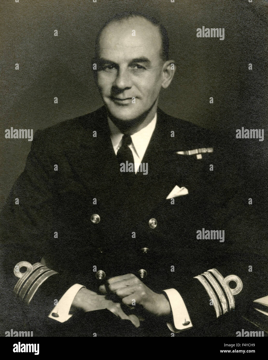 Ritratto di un riconoscimento ufficiale della marina britannica Foto Stock