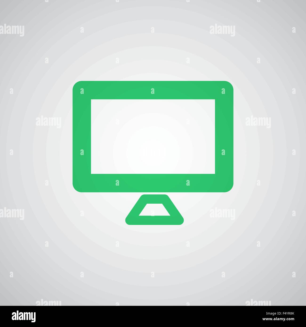 Verde piatto Computer icona dello schermo Illustrazione Vettoriale