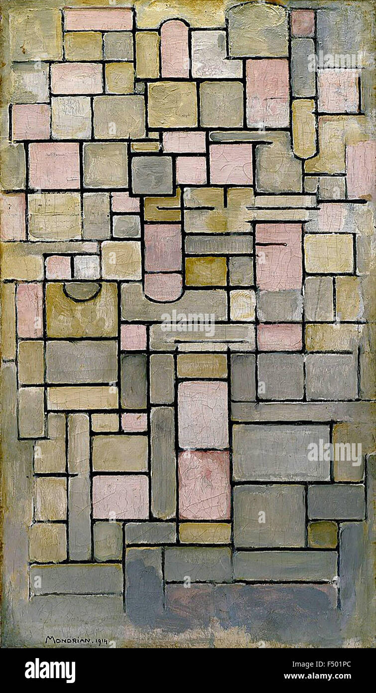 Pietr Mondrian - Composizione Foto Stock