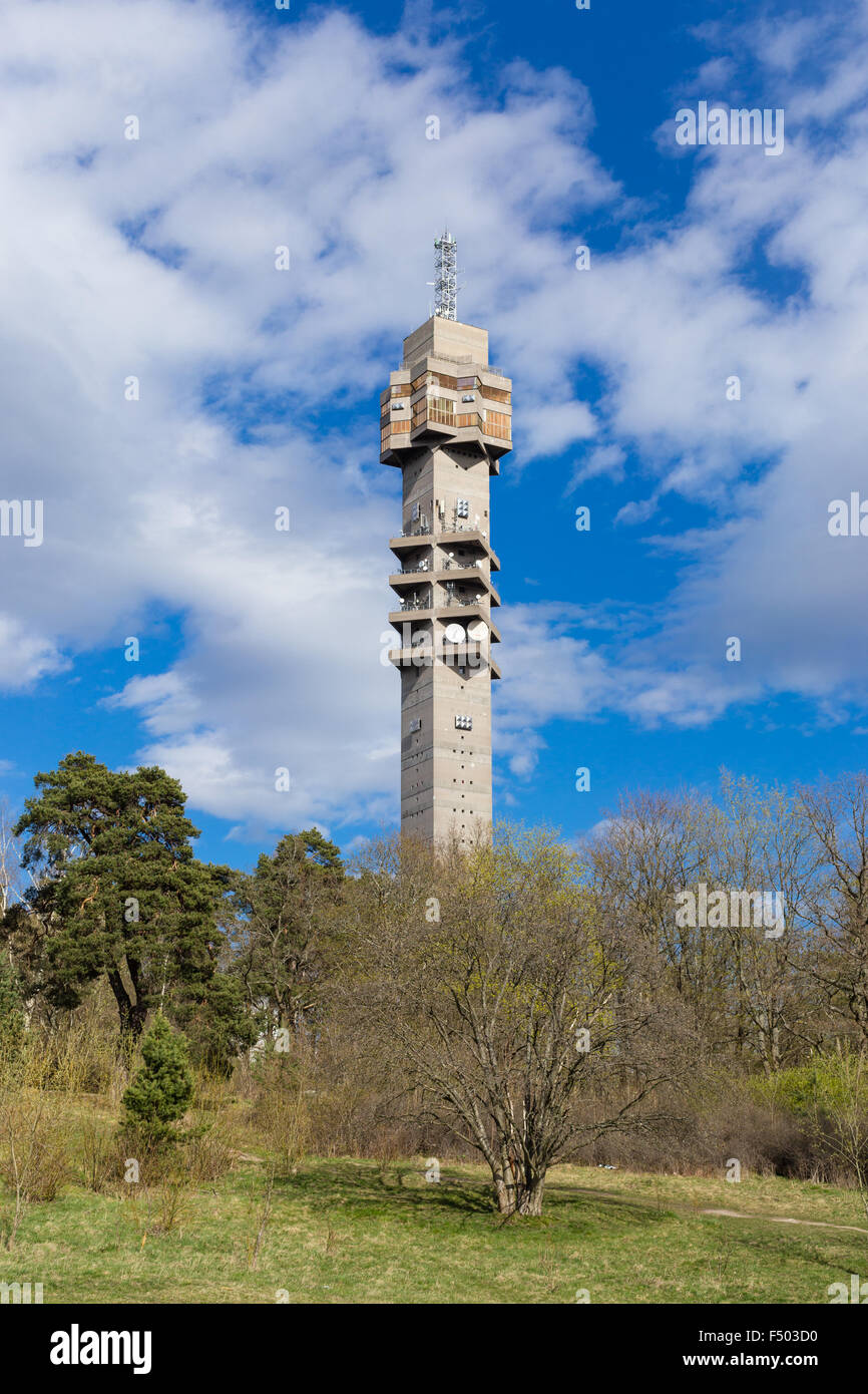 Stoccolma torre della TV Foto Stock
