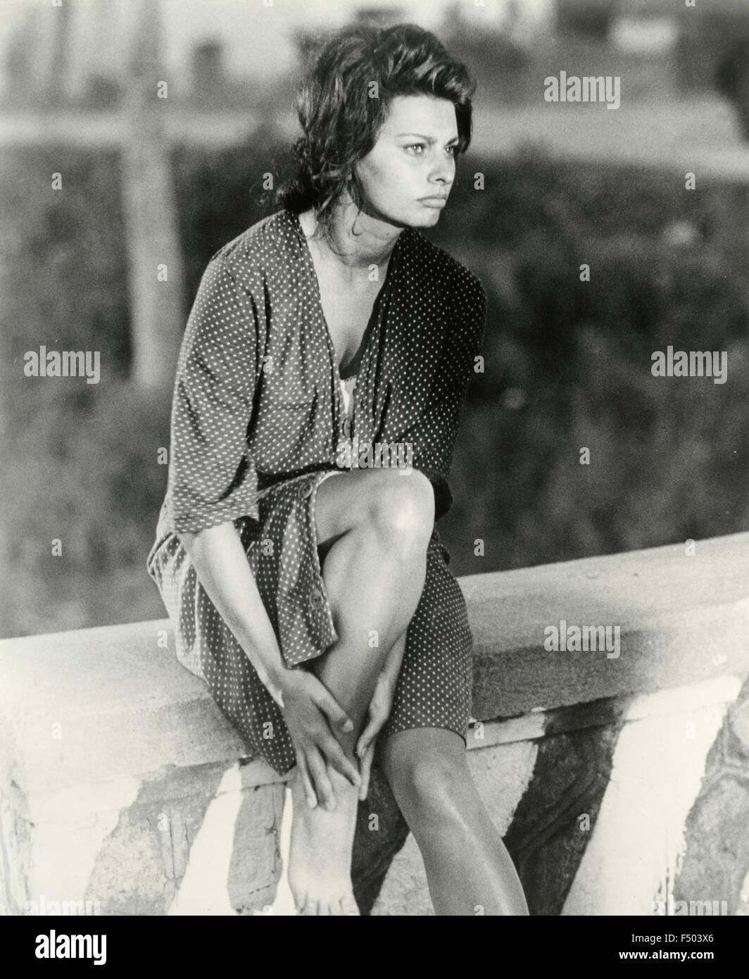Italian attrice Sophia Loren in una scena del film "Due donne', Italia Foto Stock