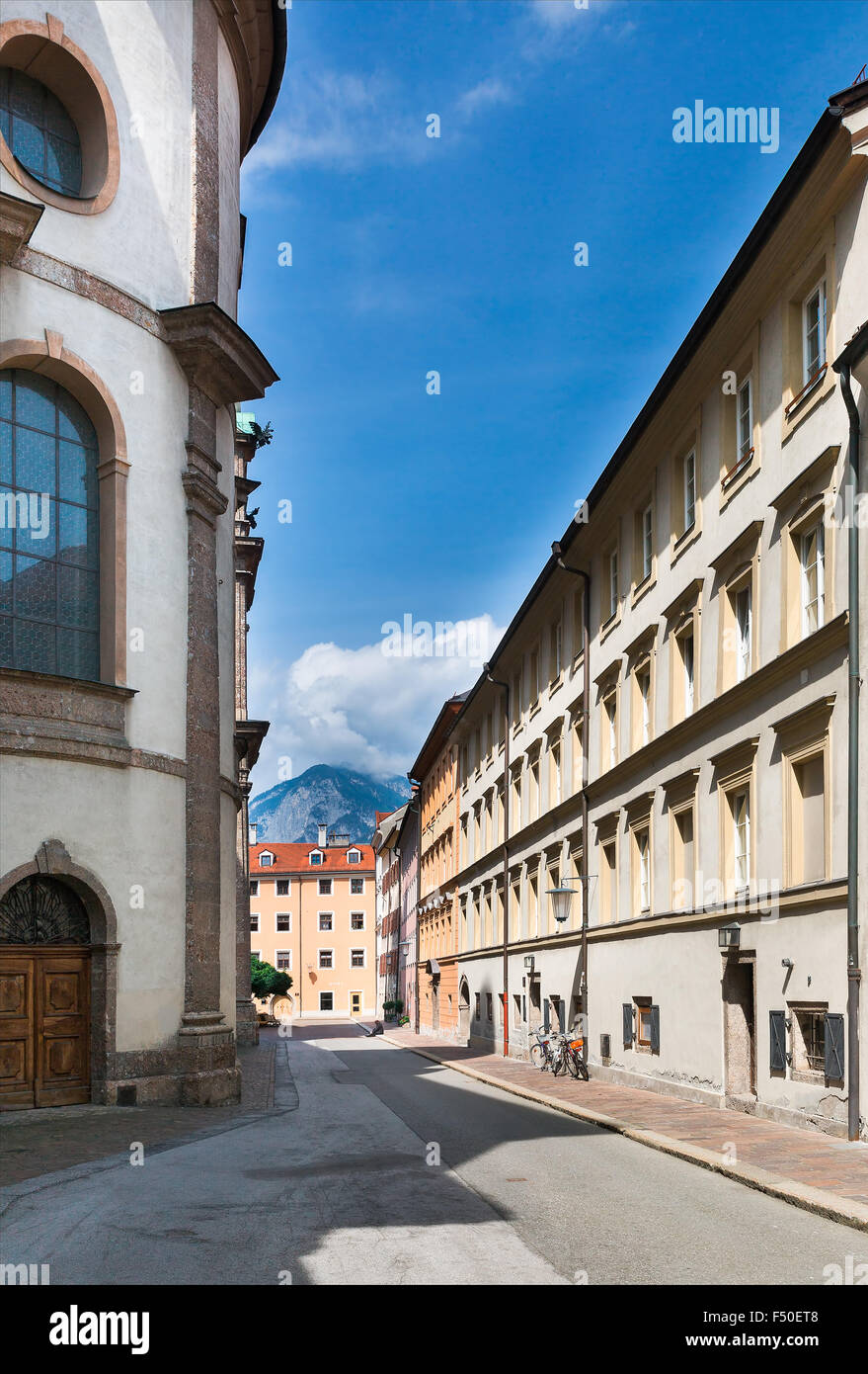 Bellissimi edifici ad Innsbruck in Tirolo Austria Foto Stock