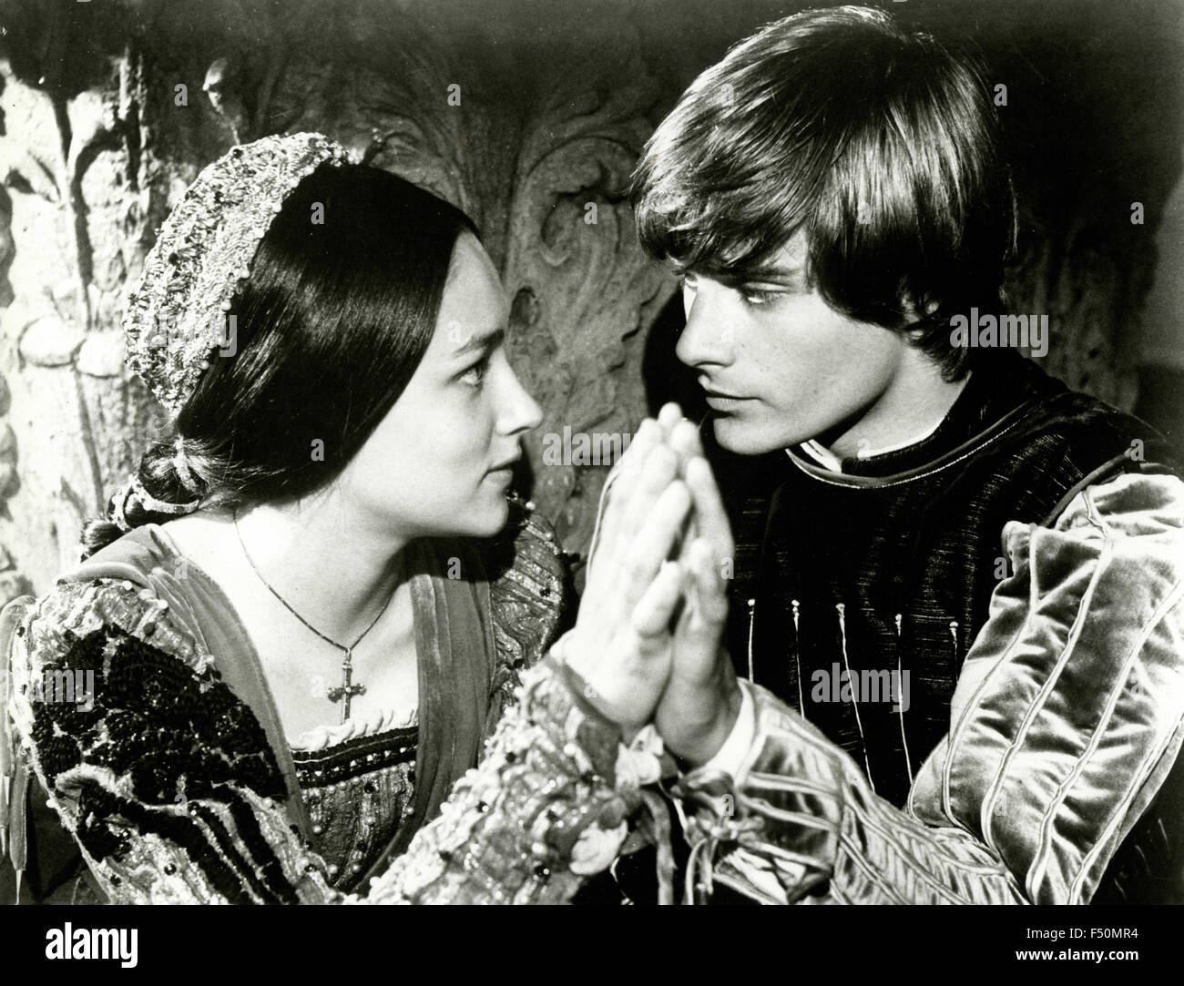 Gli attori Leonard Whiting e Olivia Hussey in "Romeo e Giulietta", Italia Foto Stock