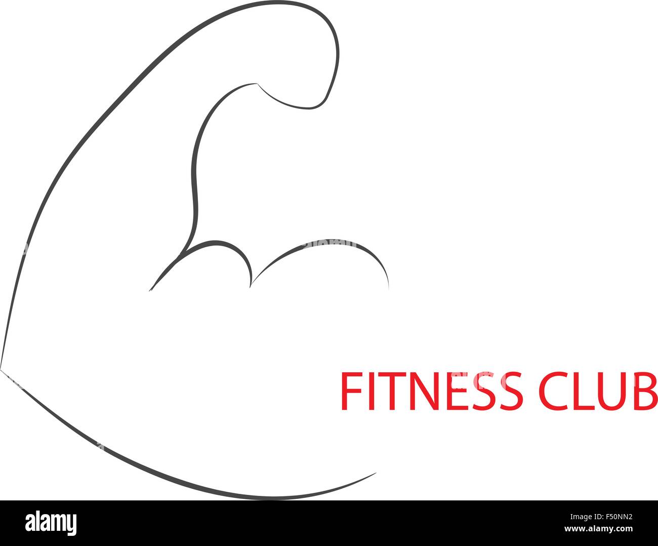 Mano bodybuilder. Logo per un fitness club. Illustrazione Vettoriale