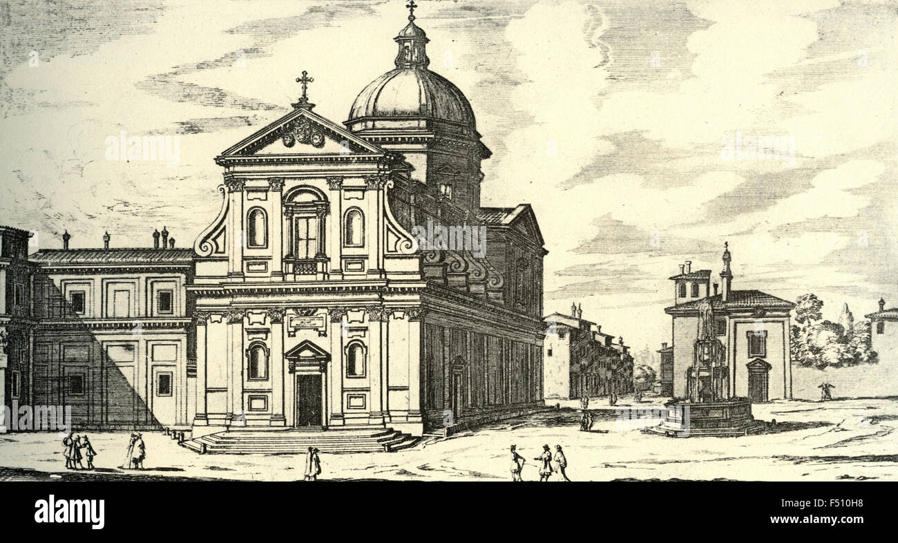 Illustrazione della Chiesa della Madonna de Monti, Roma, Italia Foto Stock