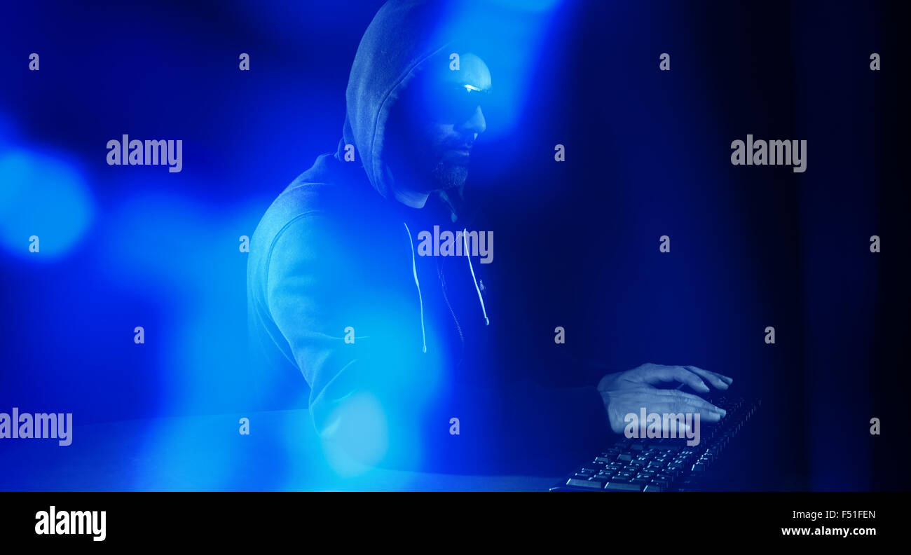 La nuova tecnologia abstract hacker hacking del sistema di sicurezza Foto Stock