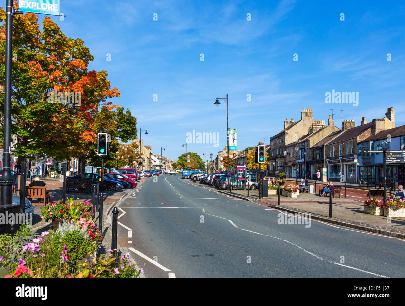 Galgate nel centro della città, Barnard Castle, nella contea di Durham, England, Regno Unito Foto Stock