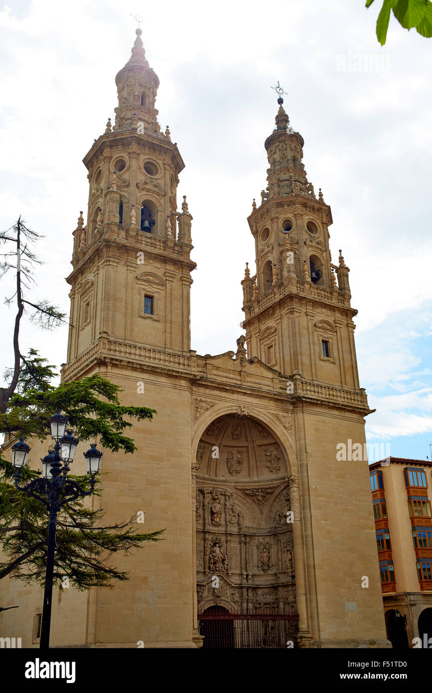 Logrono Cattedrale di Santa Maria la Redonda in La Rioja titolo di Saint james Foto Stock