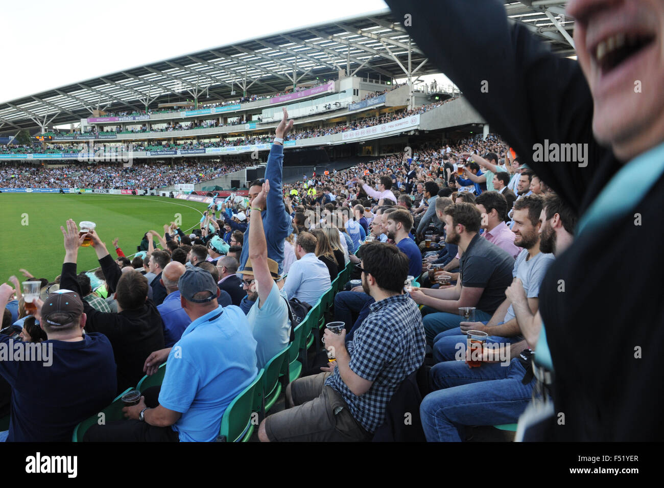 T20 cricket all' Oval Cricket Ground, London Foto Stock