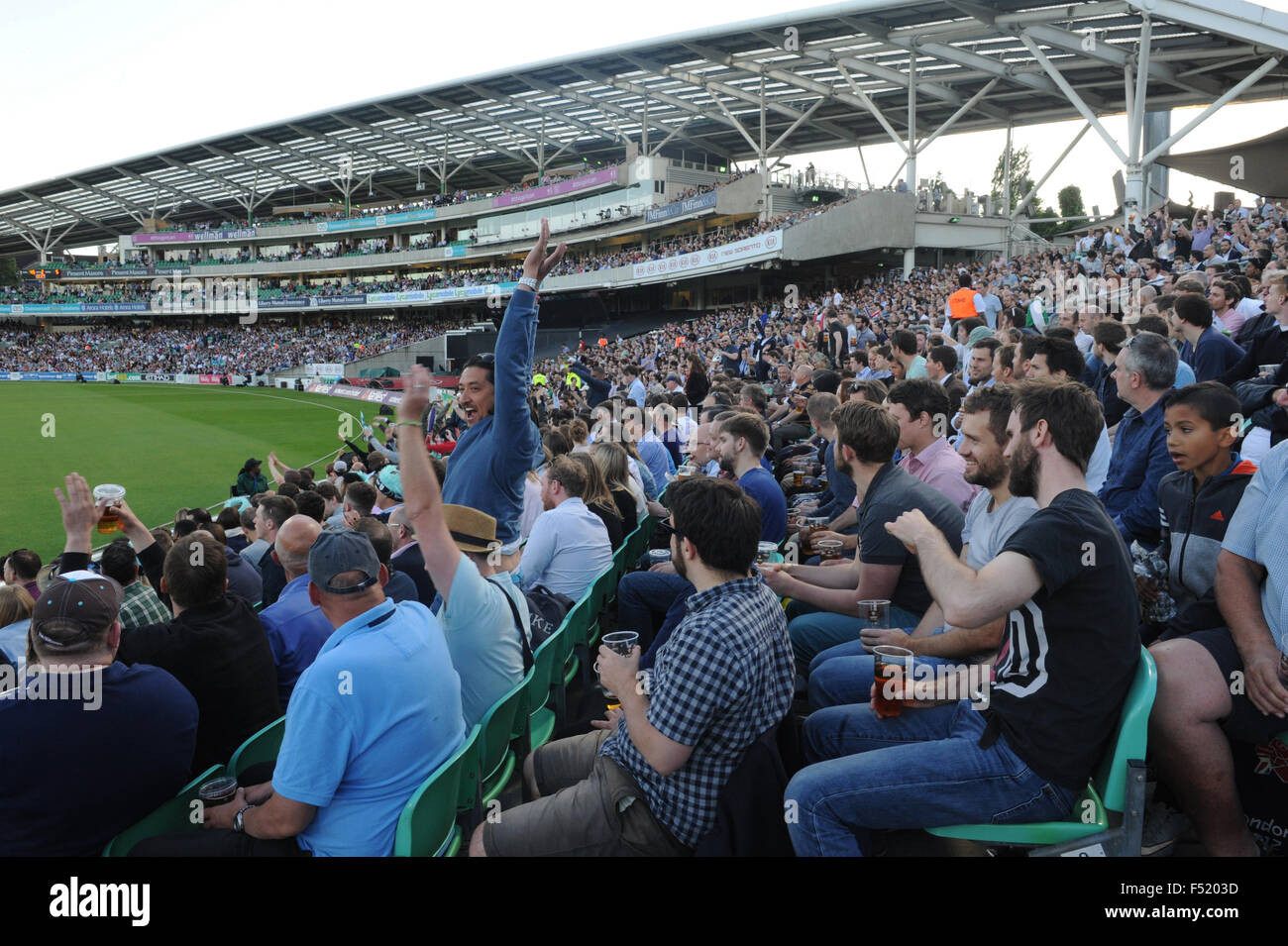 T20 cricket all' Oval Cricket Ground, London Foto Stock