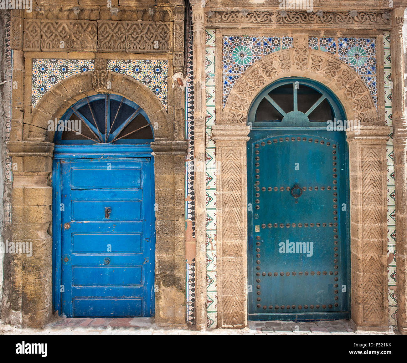 Le antiche porte, Essaouira, Marocco Foto Stock