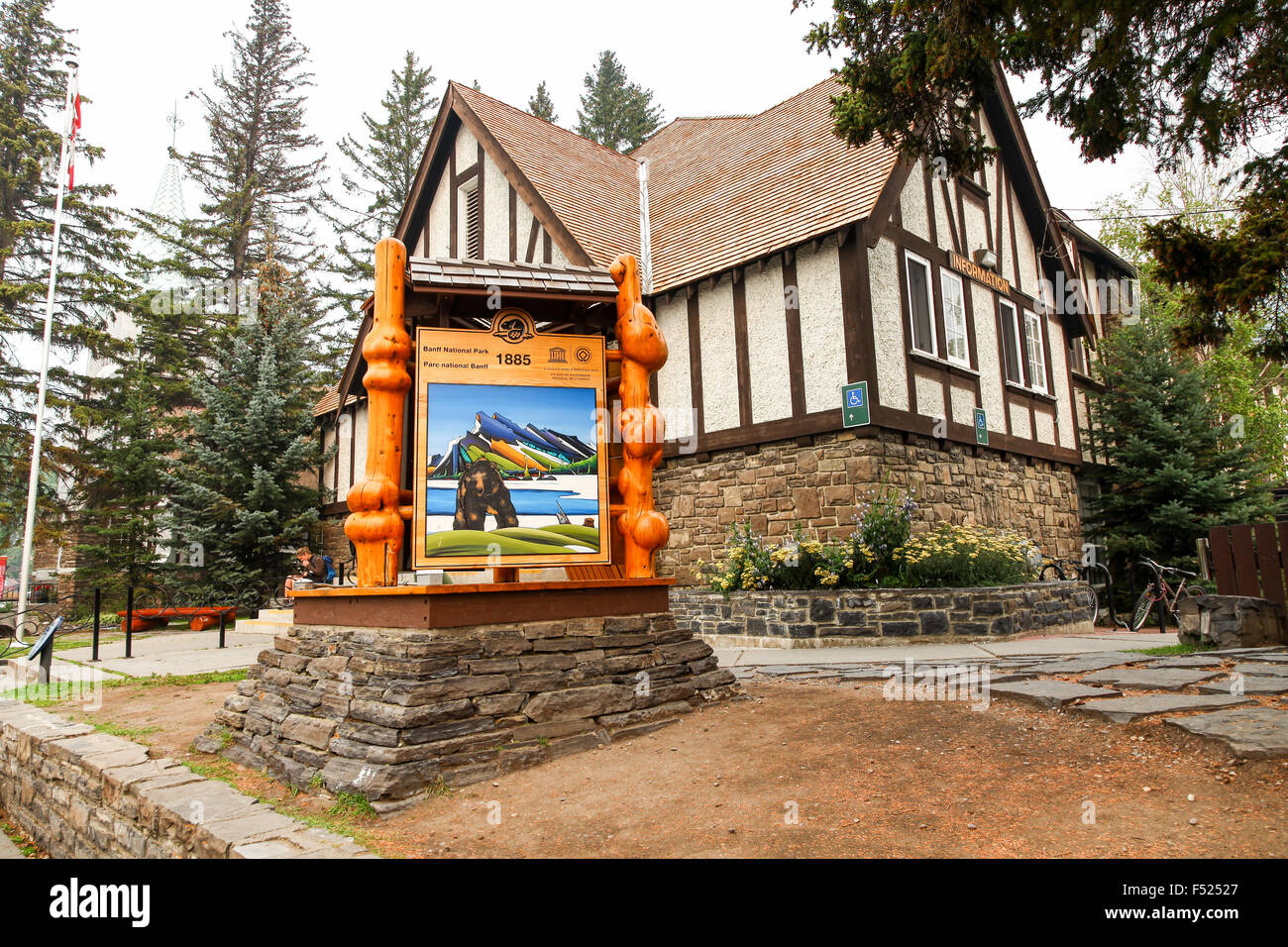 Banff centro visita il centro visitatori del Parco Nazionale di Alberta in Canada Foto Stock