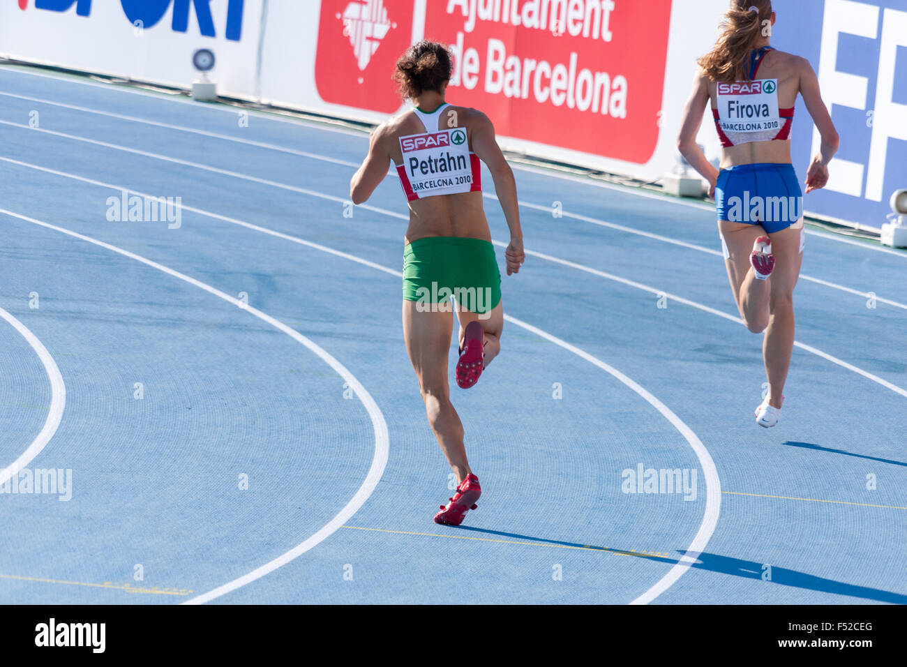 Barcellona Campionato Europeo di Atletica Barcellona 2010. 400m donne Foto Stock