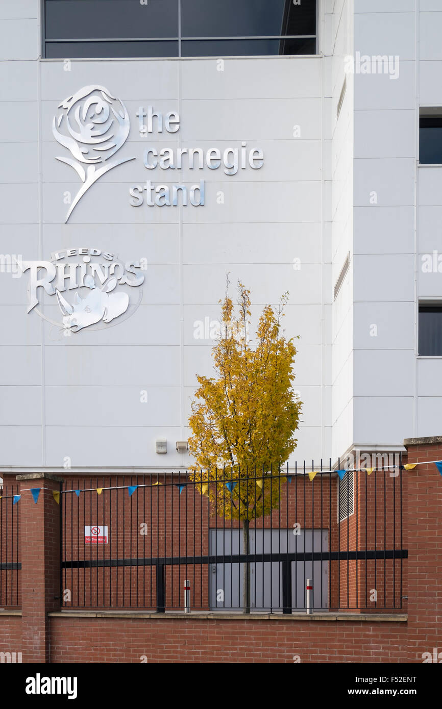 Carnegie stand a Headingley Carnegie Stadium Leeds West Yorkshire Foto Stock