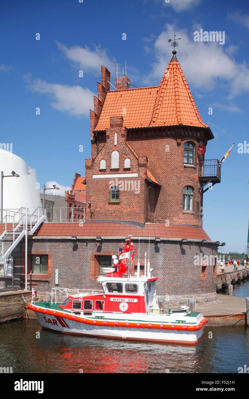 Germania, Meclemburgo-Pomerania, Stralsund, "Hafen- und Seemannsamt' Foto Stock