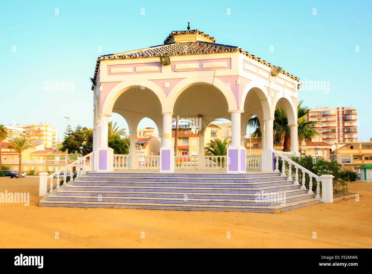 Vecchio Orchestra Kiosk nella Torre Del Mar Costa Del Sol Andalusia Spagna Foto Stock