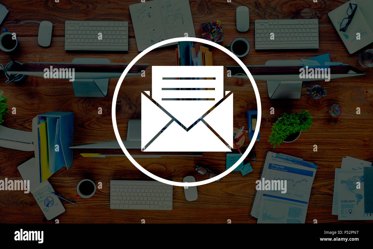 Messaggio di posta elettronica icona lettera di comunicazione Concept Foto Stock