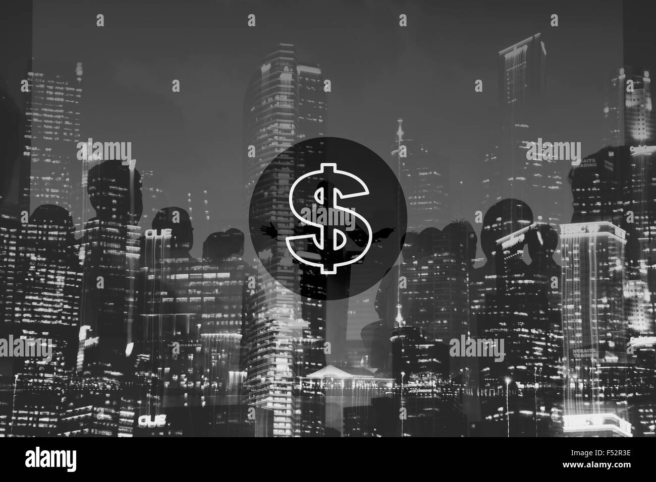Us Dollar valuta il denaro finanziario il concetto di economia Foto Stock