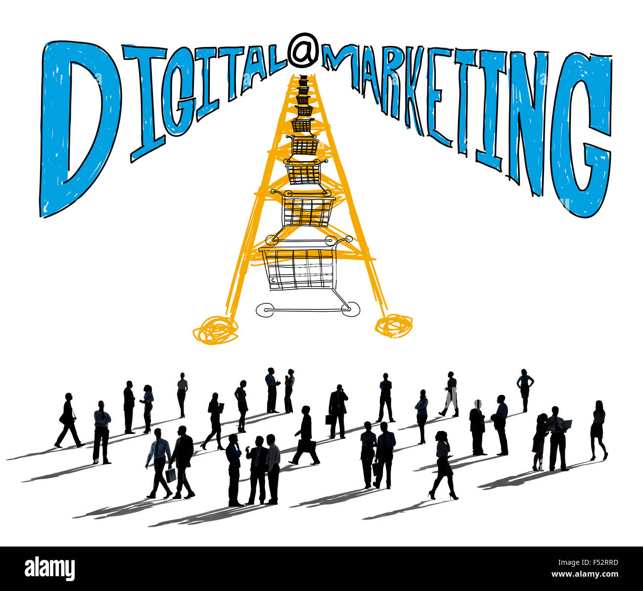 Digital Marketing comunicazione on line sito web Concetto Foto Stock