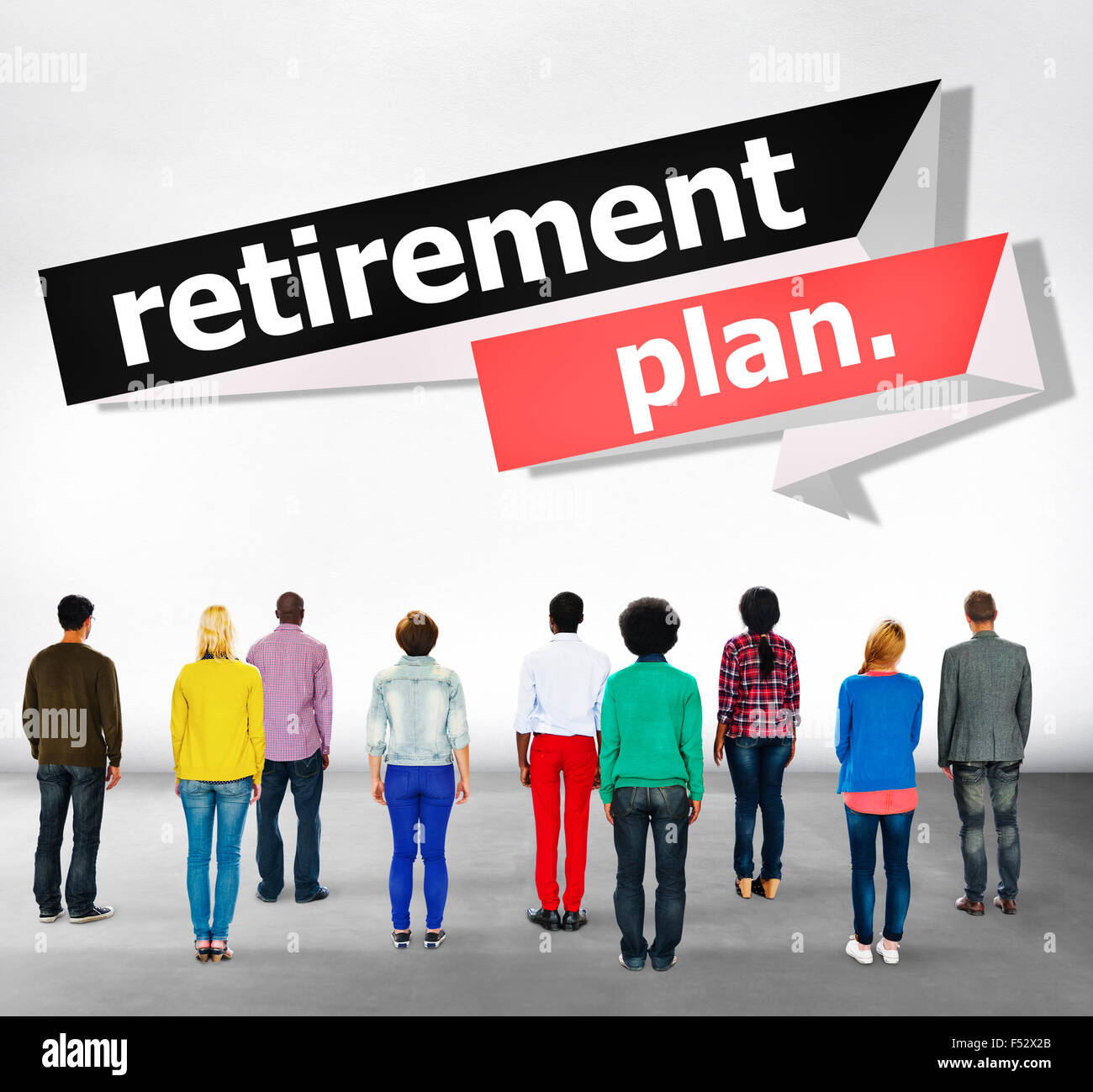 Piano di pensionamento Previdenza Concetto di pensione Foto Stock