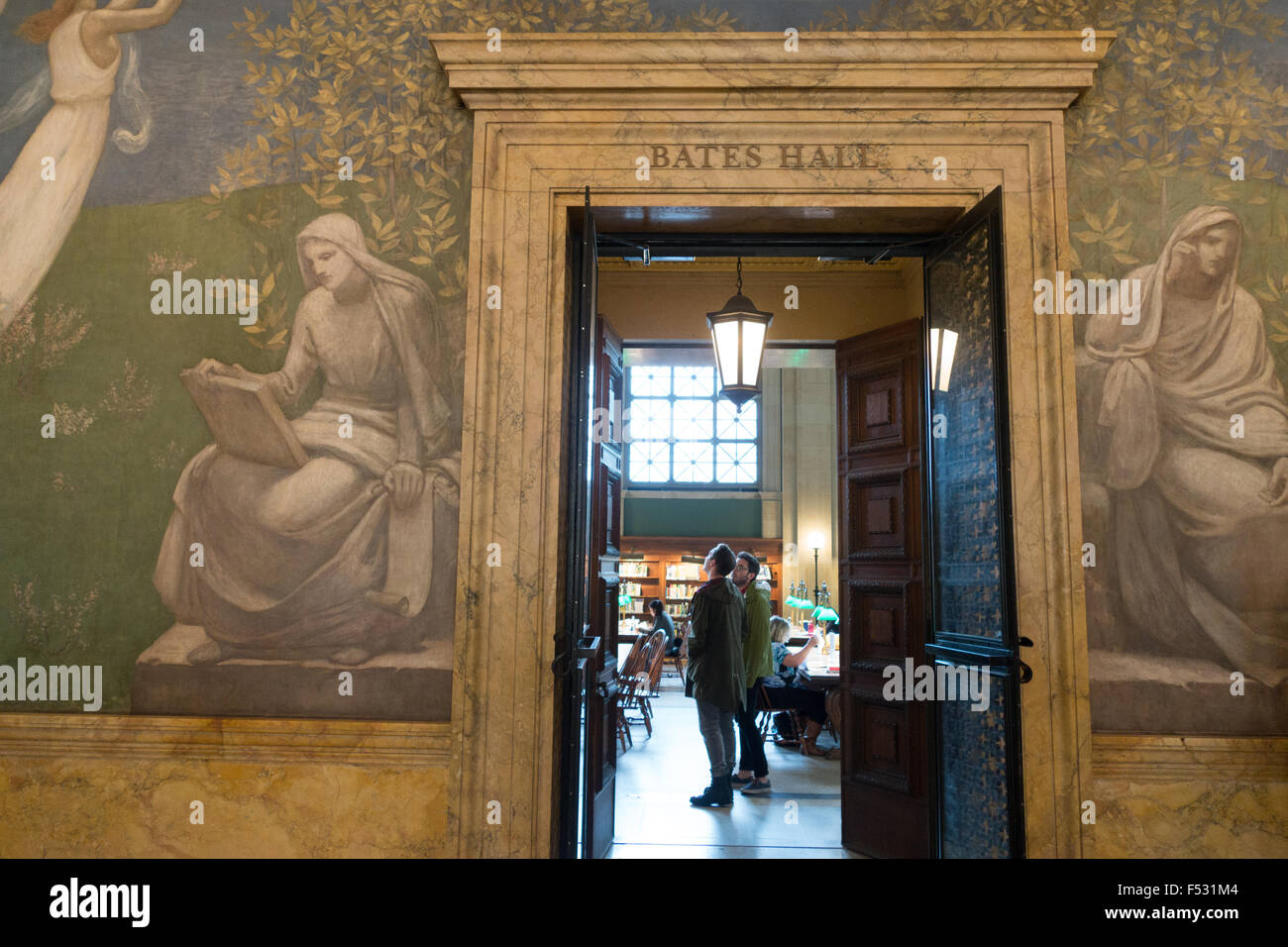 Bates sala d'ingresso in Boston Public Library Foto Stock