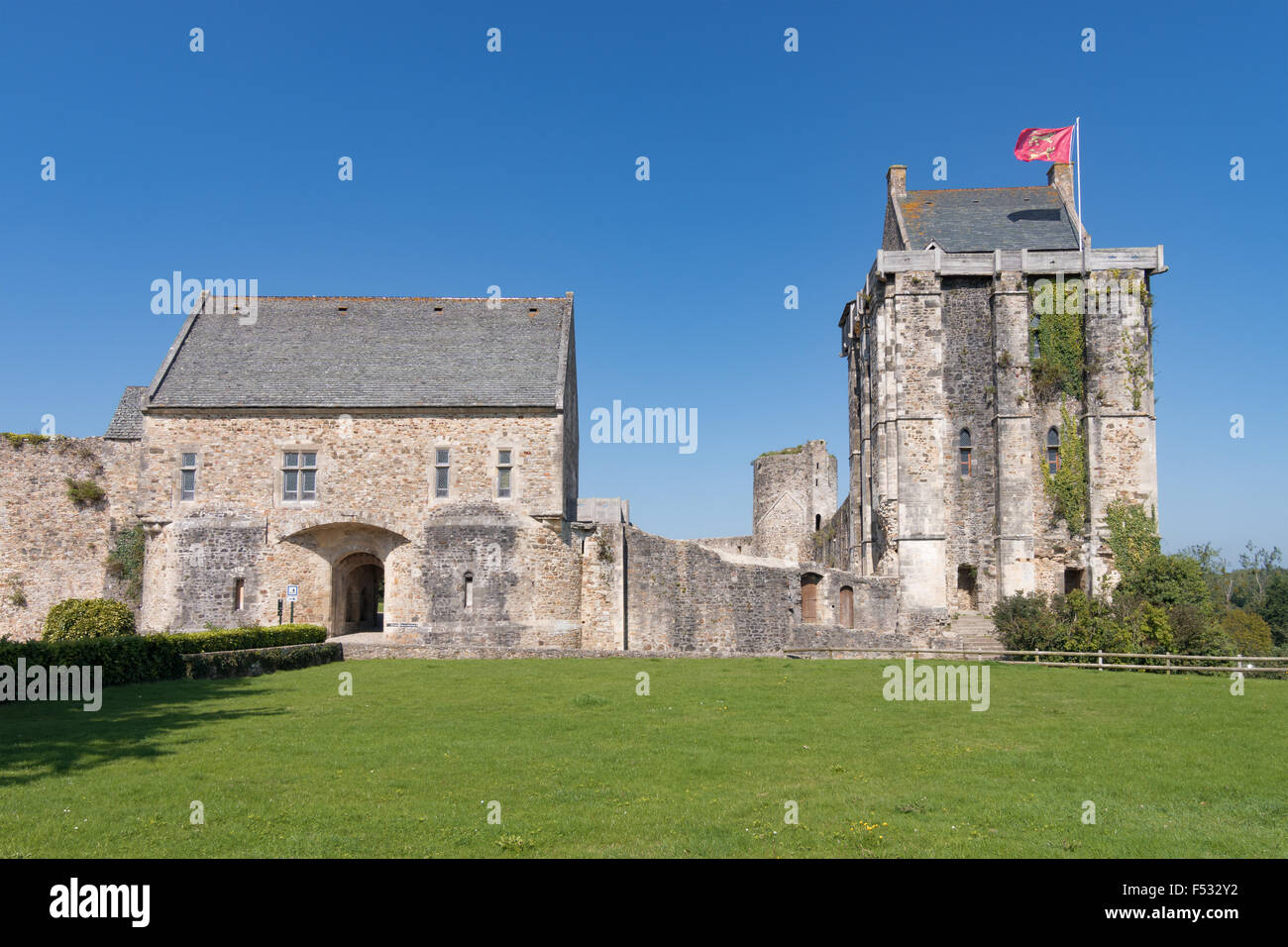 Chateau de Saint-Sauveur-le-Vicomte, Francia Normandia Foto Stock